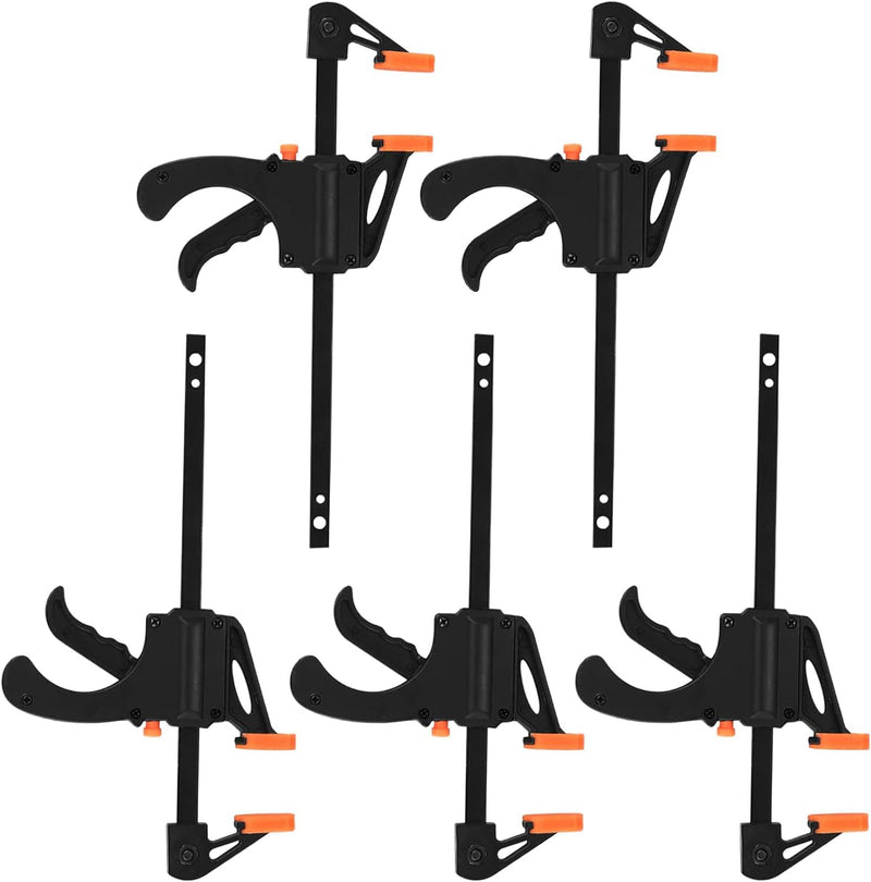 4 Inch Bar Clamps for Woodworking, 5 Pcs Trigger Quick Grip Clamps, One Handed Ratchet Wood Working Clamps, Mini Small Bar Woodworking Clamps for Wood Gluing Crafts 4Inch