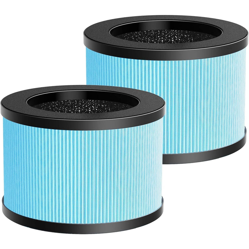 2Pack MK01 MK06 TZ-K1 Air Filter Replacement Compatible with Aroeve MK01 MK06 Air Purifier,ToLife TZ-K1,Fre Aire KN6391,HAP601,MJ001H,DH-JH01,MG01JH,MG01JH Air Purifier,4-in-1 True HEPA Filter Blue-[Standard Version]-2Pack