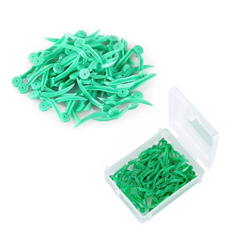 Windplus Dental Wedges, 400pcs Dental Plastic Wedge Disposable Fixing Wedge with Hole, Dental Sectional Matrix Wedges, Dental Add-on Wedges, Teeth Interproximal Wedges. (Green S) Green S