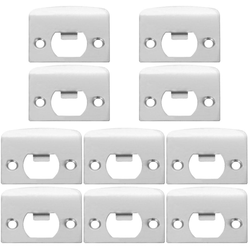 DOITOOL 10PCS Door Strike Plate, Deadbolt Strike Plate, Stainless Steel Deadbolt Covers Door Reinforcement Kit