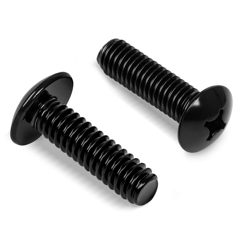 #8-32 x 3/4" Truss Head Machine Screws, Full Thread, 304 Stainless Steel Black Finish, 100 PCS #8-32 x 3/4"
