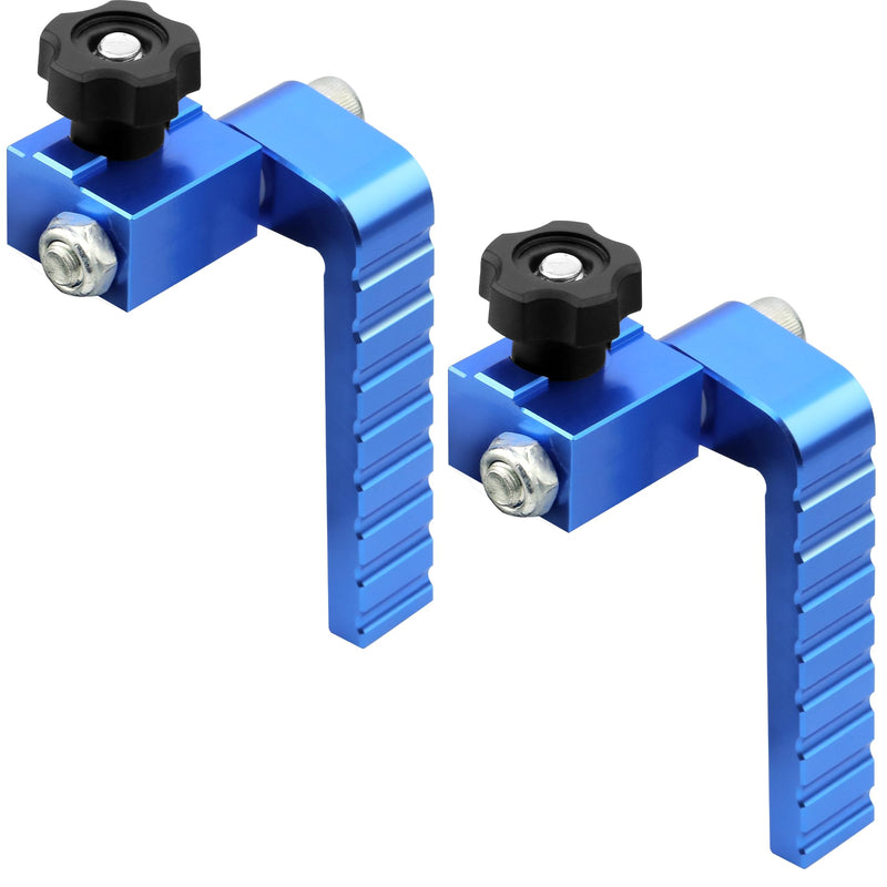 t track stop block 3-Inch Fence Flip Stop for Woodworking, Blue 2Pack 2 Pack