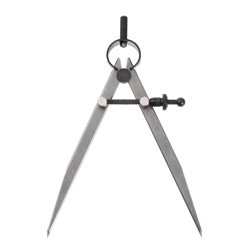 Spring Joint Caliper - [6 Inch] Carbon Steel Spring Divider Caliper with Solid Nut for Metalworking Drawing Use, Flat Leg 6 Inch