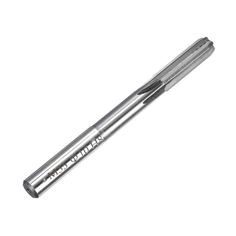 uxcell Chucking Reamers, 10mm H8 Metric Machine Reamer Drill Bit for Metal Wood Hole Reaming, Straight Flute M35 High Speed Steel Tool