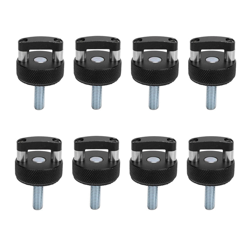 Billet Aluminum Hard Top Quick Removal Fastener Thumb Screw, 8 Pcs M8 1.25 Thread Integrated D Ring for Bronco 2dr 4dr 2021 Onwards (Black)