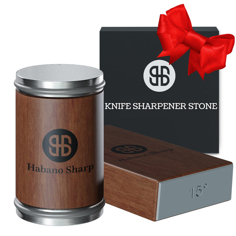 Rolling Knife Sharpener Kit - Diamond Sharpening Tool for Steel of Any Hardness, Knife Sharpener Stone with 15 & 20 Degree Magnetic Angle Support for Kitchen Knives, Easy to Use(Brown)