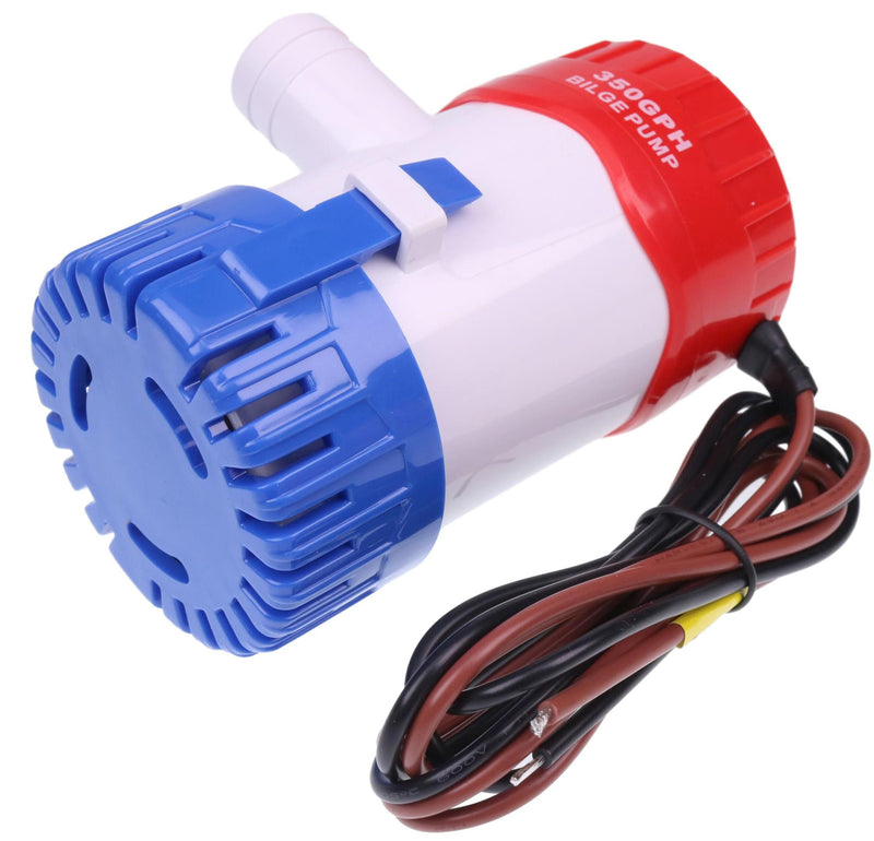 New 360 GPH 24DA Standard Bilge Pump-360, High Flow, Threaded Discharge 12V