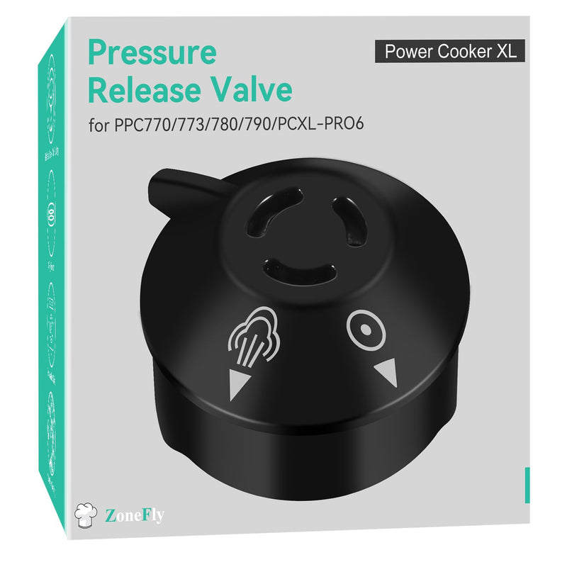 Original Pressure Release Valve Compatible with Power Cooker Pressure Cooker XL Including PPC770, PPC773, PPC780, PPC790, PCXL-PRO6. Emeril Lagasse Pressure 6Qt 8Qt for Power Cooker
