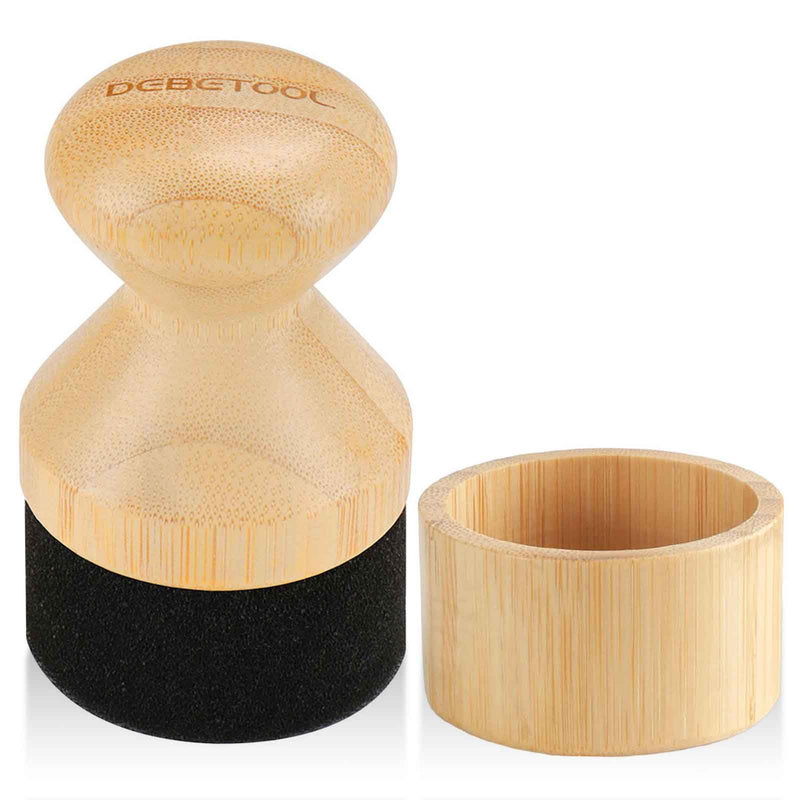Cutting Board Oil & Wax Applicator with Lid, Food Grade Mineral Oil & Wax Applicator for Wooden Cutting Board - Natural Bamboo Applicator for Butcher Blocks, Spatula，Spoon and Utensils