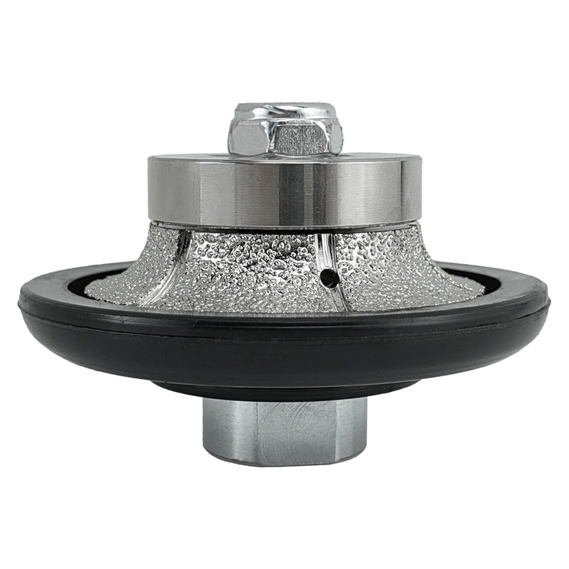 Vacuum brazed Diamond Profile Wheel Diamond Router Bit Chamfer Bit for Dry or Wet Profiling Porcelain Tile Ceramic Granite Marble Stone with 5/8"-11 Use on Angle Grinder B1065 (3/8" x 2-1/2") B1065 (3/8" x 2-1/2") B Half-Bullnose
