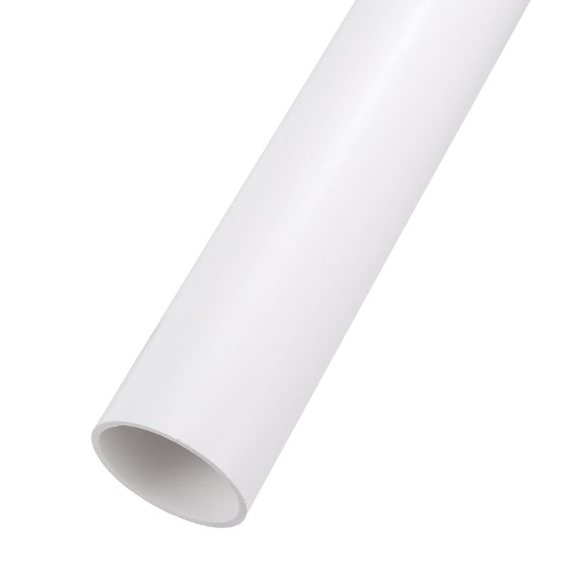 1.8" x 2" PVC Pipe 14" Plastic Rigid Tubing Round High Impact Drain Pipe, [for Greenhouse Garden Home HVAC Plumbing] - 45.2x50mm / White 1.8" x 2"