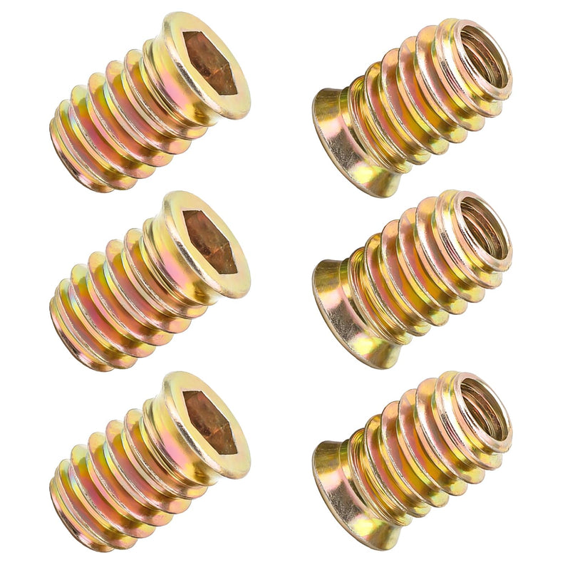 20 Pcs Threaded Insert, Hex Drive Threaded Inserts for Wood, Furniture Nuts, Hex Socket Drive M5x10mm, Wood Inserts M5 x 10