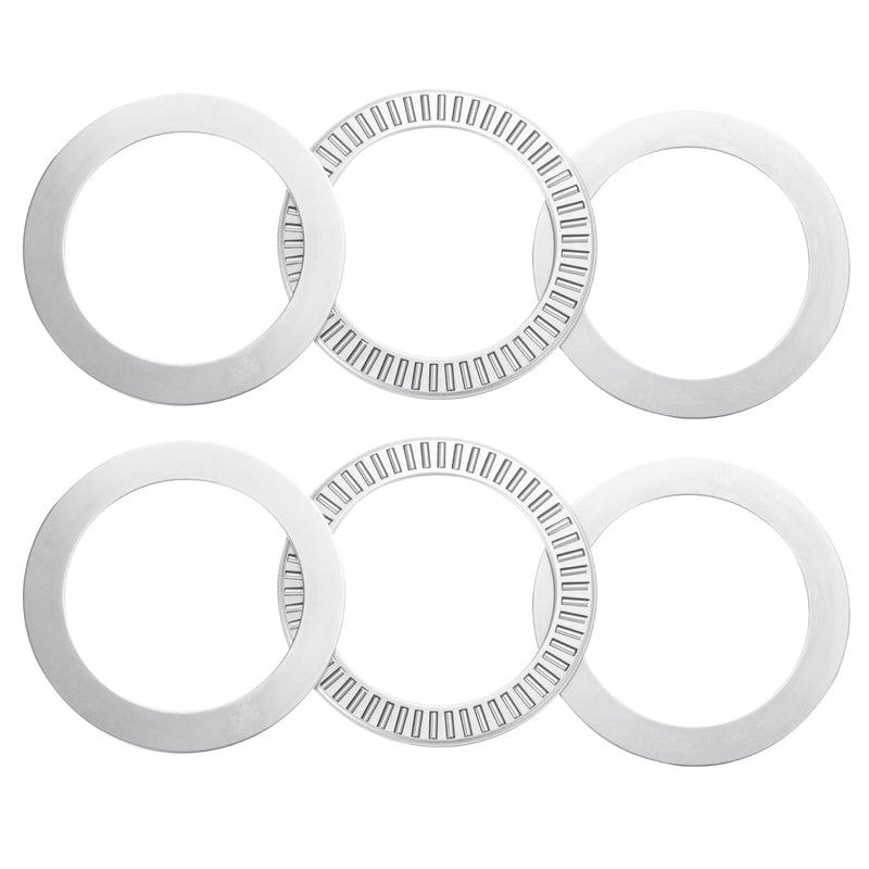 uxcell 2 Pcs NTA3244 2TRA Thrust Needle Roller Bearings with Washers, 2" ID, 2.74" OD, 0.14" Thk, for Lawn Mower Truck Power Steering, Chrome Steel (ABEC5) 2" x 2.74" x 0.14"