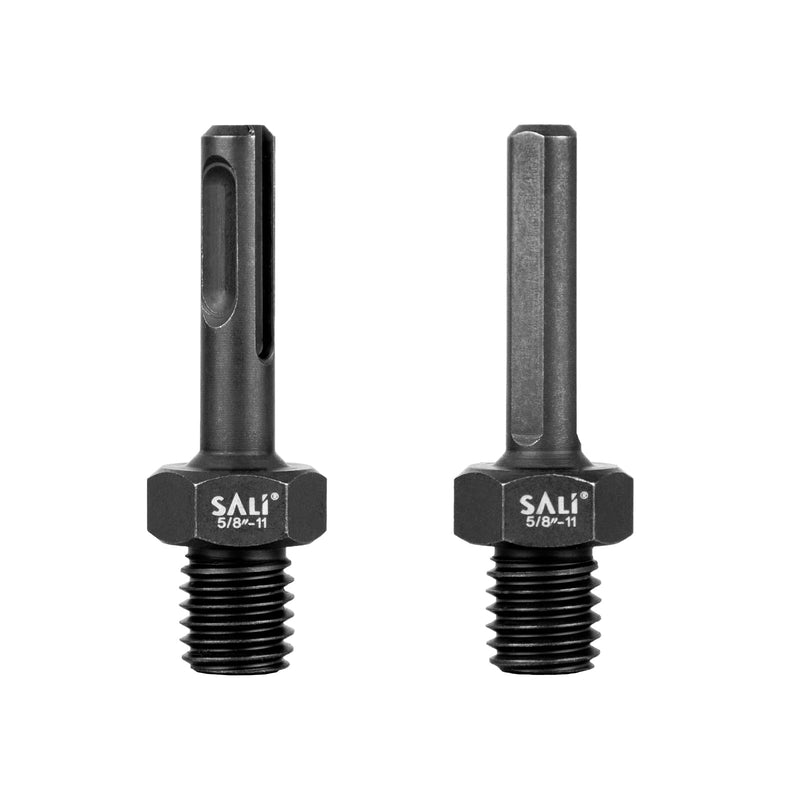 SALI 2PCS Core Drill Bit Adapter 5/8"-11 Thread Male to 3/8" SDS Plus Shank and 3/8" Triangle Shank 5/8" -11 Male Drill Bit Adapter for Threaded Diamond Hole Saw Diamond Core Drill SDS PLUS and 3/8" Triangle Shank - NewNest Australia