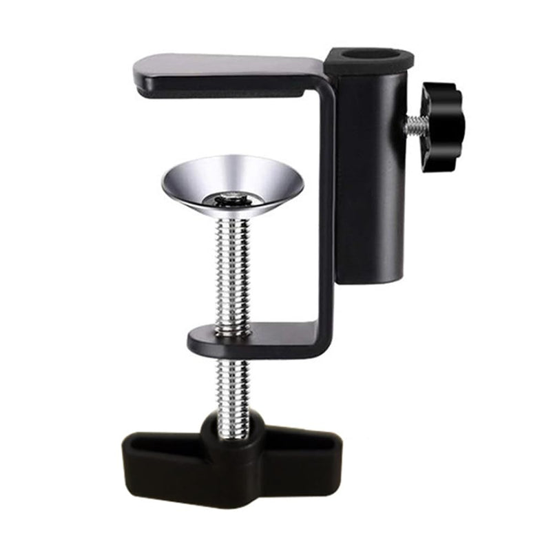OriGlam Aluminum C Clamp Clip Mount for Camera Monitor, Desktop Mount Holder Universal C-Clamp for Microphone Mic, Table Mount Holder Mounting Bracket Stand for Microphone/Tablet (Black)