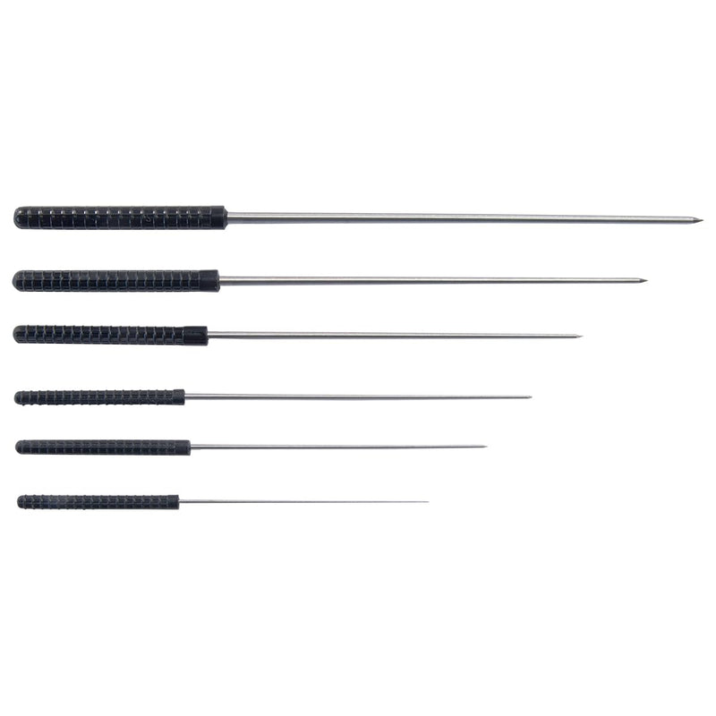 BUZZUFY Set of 6 pcs Cutting broaches, Ø 1.2-3.0 mm with Plastic Handle Tool