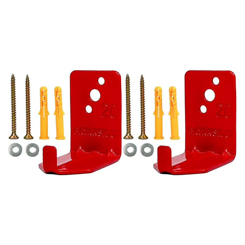 Universal Fire Extinguisher Bracket, Fire Extinguisher Mounts & Brackets up to 40 lbs, Suitable for Big and Small Fire Extinguisher Cabinet, Holder for Dry Chemical and Water Extinguishers (2 Pack) 2