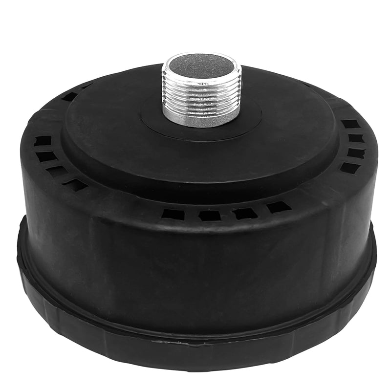 1pcs 25mm/1Inch Air Compressor Noise Reducer Silencer Filter,Plastic Shell Round Muffler Filter, Black Thread Dia:25mm/1Inch