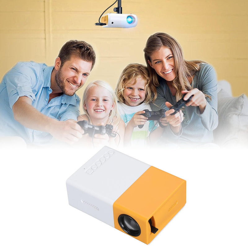 Mini Projector, 1080P Full HD Video Projector, Portable Outdoor Home Theater Movie Projector, Hifi Stereo Speakers, HDMI, USB, AV, Smartphone Tablet TV Sticks (US US Plug