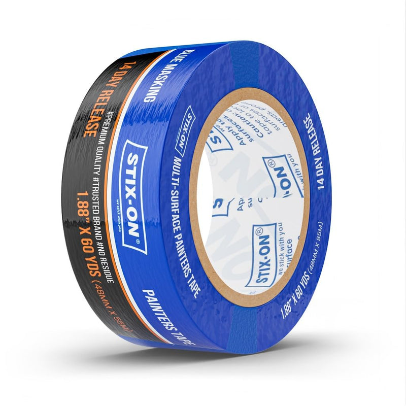 Painter’s Tape – 2 inch/ 1.88 inch x 60 yds Masking Tape Rolls – Paint Tap for Wall, Trim, Glass, Metal – Fine Line Tape for Precise Lines, Edges – Residue-Free Blue Painters Tape-Single Roll 2 Inch/1.88 (Single Roll)