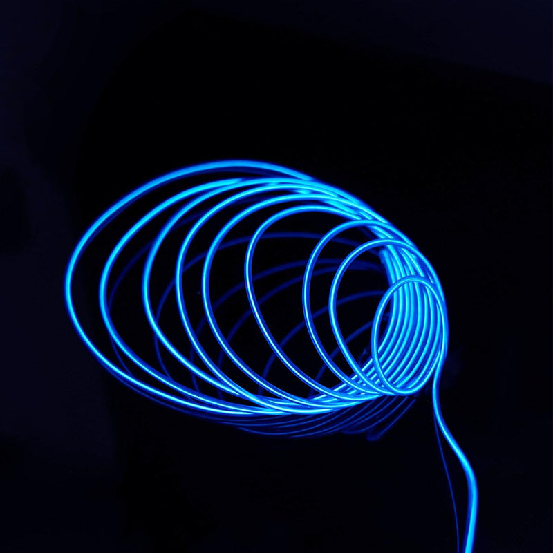 Blue 5m El Wire, Portable Neon Wire Cuttable Glowing Neon Lights for DIY Decoration Blue