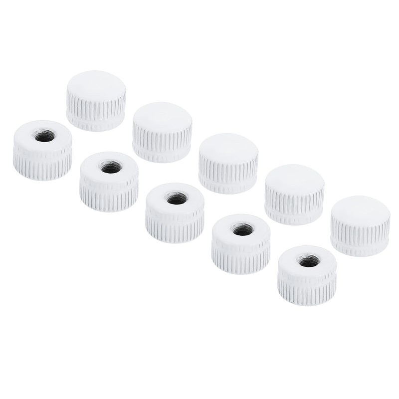PATIKIL M5x11x14 Cap Nut, 15 Pcs Acorn Nut Screw Knob Cap Insert Bolt Cover Female Thread Knurled Decorative Hardware Fittings Light Fixtures, White M5