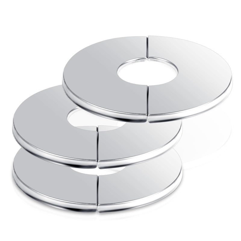 3 Pcs Escutcheon Plate Plumbing Cover Plates Wall Split Flange Stainless Steel Round Pipe Flange Faucet Flange Toilet Flange Escutcheon Ring Flange for 1 Inch Diameter Pipe
