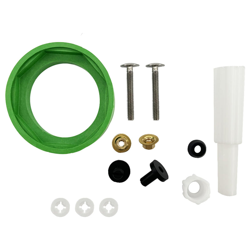 AS738756-0070A 3 Inch Toilet Tank to Bowl Coupling Kit Replacement for Most 4 Toilet Parts 3'' Flush Valve Opening Tanks (Green)