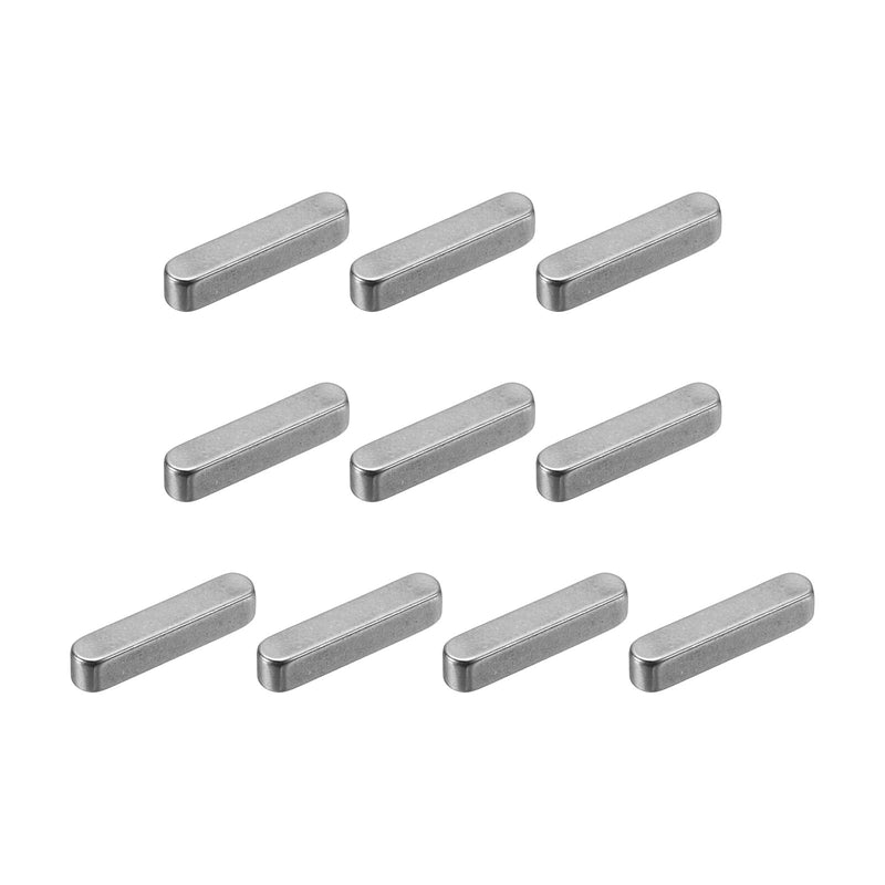 uxcell 10Pcs Round Ended Feather Key, 5 x 5 x 25mm Stainless Steel Parallel Drive Shaft Key Stock for Shaft Type Fastening Connection 5x5x25mm