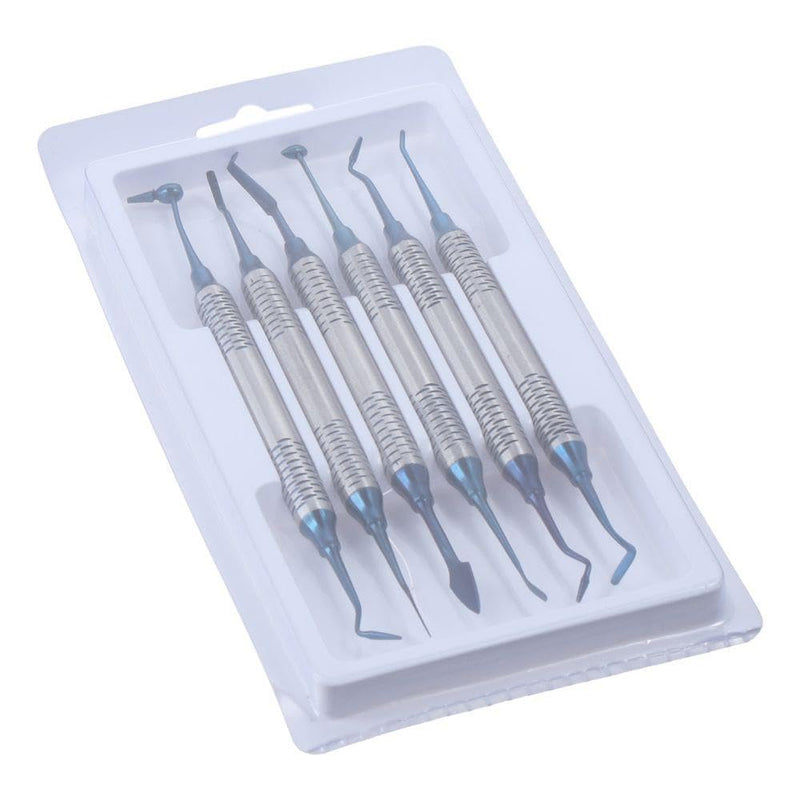 Dental Filling Spatulas,Dental Composite 6Pcs Resin Tool, Professional Dental Composite Resin Filling Spatula,Trimmer Filling Instrument