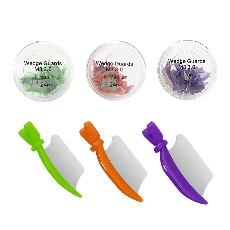 Dental Wedge Knife, Dental Interproximal Plastic Wedge, Dental Wedge Guard with Metal, Dental Plastic Wedges Orthodontic Matrix Wedges for Teeth Interproximal Area. (72PCS) 72PCS