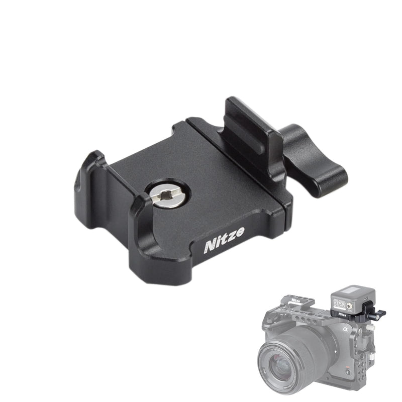 Nitze Timecode Holder for Deity TC-1 / Tentacle Sync E MKII - N42-A1 | Aluminum Alloy Material, Built-in Rubber Pads, Adjustable Clamping Width