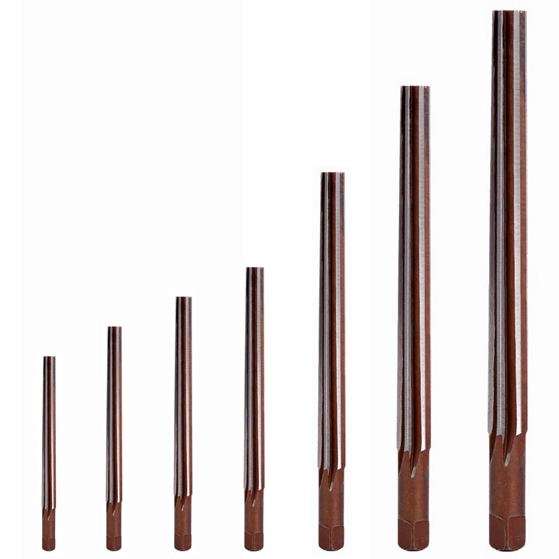 Generic 7PCS 3-12mm Taper Pin Hand Reamer Set, 1:50 Taper Alloy Steel High Precision Reamer, 3mm/4mm/5mm/6mm/8mm/10mm/12mm Sharp Manual Reamer CNC Tools