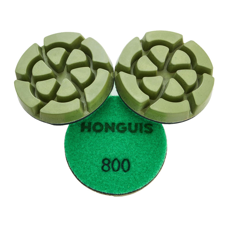 3 inch *12mm Diamond Floor Polishing Pucks,Grit 800 Set of 3,Concrete Sanding Disc,for Cement Rerrazzo Marble Granite Floor, Grit 800… 800 Grit
