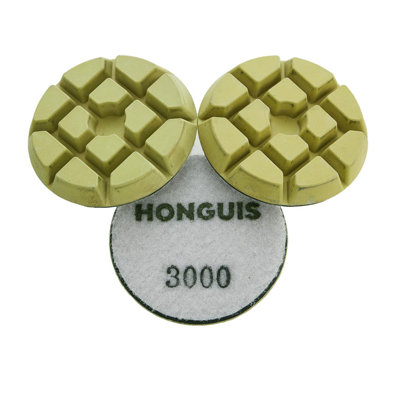 3 inch *10mm Concrete Diamond Sanding Discs,Grit 3000 Set of 3, Resin Polishing Pucks,for Concrete Cement Rerrazzo Marble Granite Floor, Grit 3000… 3000 Grit