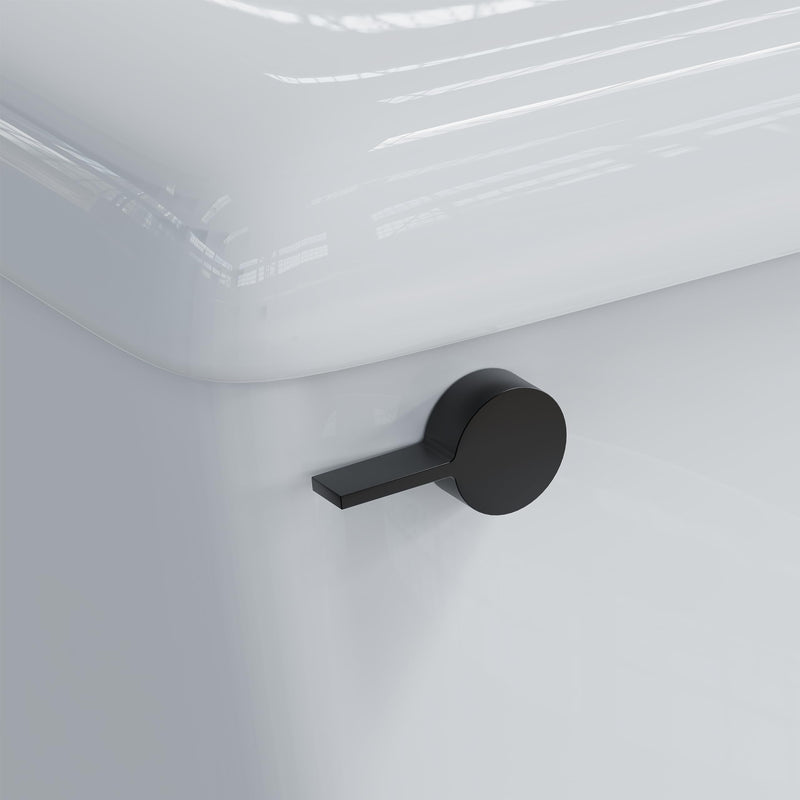RAVINE Premium Modern Luxury Universal Toilet Handle Replacement, Majestic Collection. Toilet Lever Replacement, Easy Install (Black, Front Mount) Black