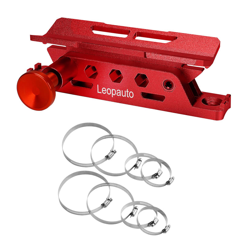 Universal Vehicle Fire Extinguisher Bracket, Aluminum Adjustable Quick Release Roll Bar Fire Extinguisher Bottle Mount with 8 Clamps, Compatible with Jeep Wrangler JK TJ Rubicon UTV, Red