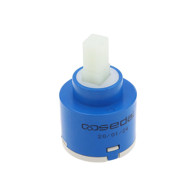 Create idea 40 mm Replacement Faucet Cartridge Ceramic Cartridge Tap Low Noise Three-Layer Filtering Square Stem Ceramic Cartridge for Kitchen Blue 40mm