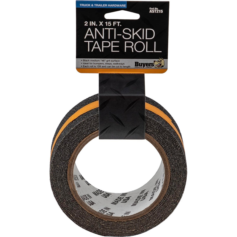 Buyers Products AST215 Anti-Skid Tape, 2" x 15', Traction Tape for Stairs, Grip Tape for Steps 2 Inch x 15 Feet