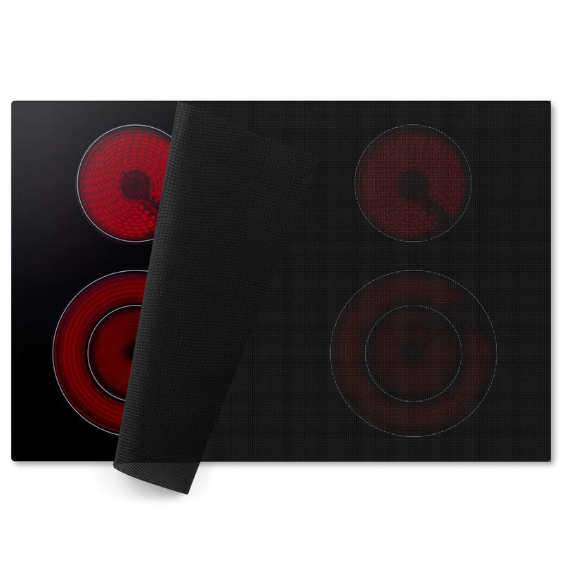 Heat-Resistant Silicone Induction CooktopMat, Fireproof Stove Top Cover for Electric Stove, 30.7 x20.4 inch Translucent Cooktop Protector, CuttableInduction Cooktop Mat