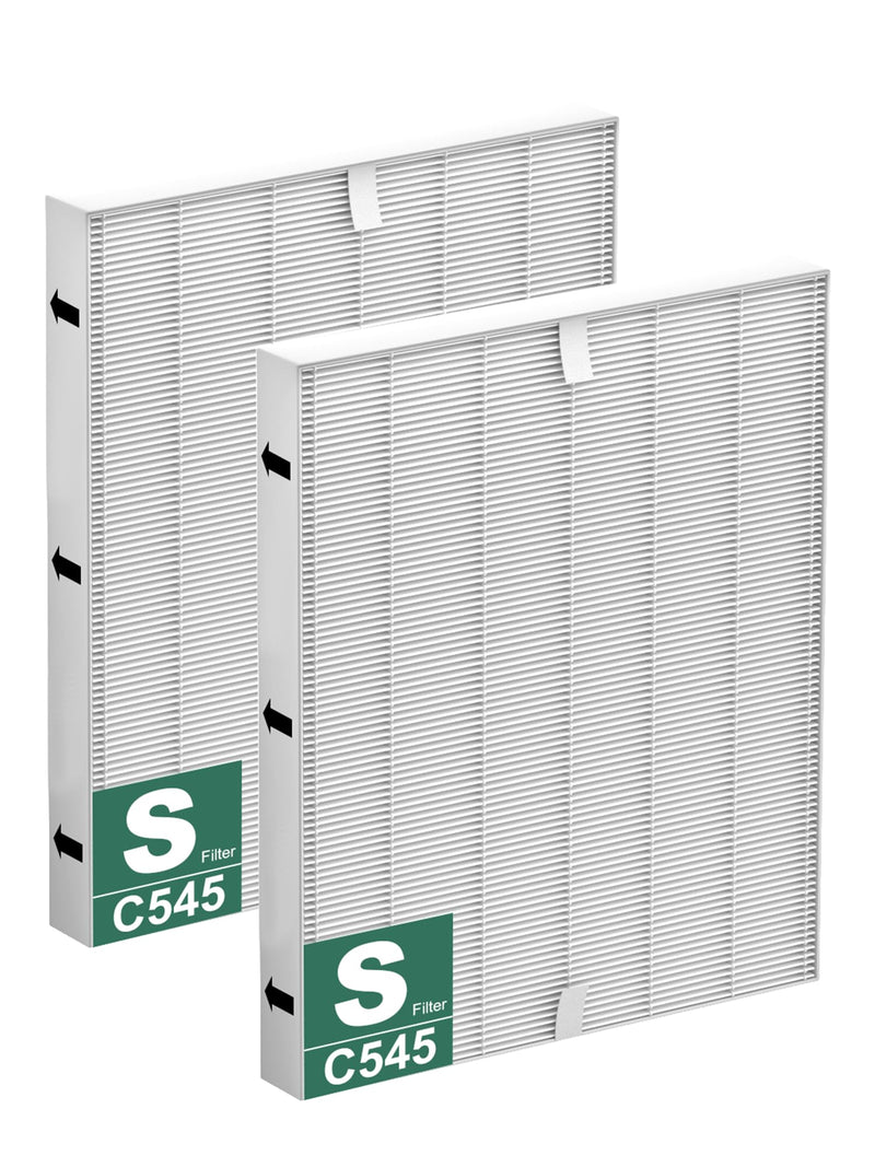 Improvedhand C545 Replacement Filter S Compatible with Winix C545 Air Purifier, Great High-Efficiency Materials, Replaces Filter S 1712-0096-00 2PACK