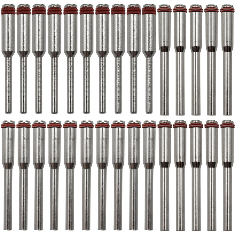 30 Pack Diamond Cutting Wheel Mounting Mandrel Replacement Cut Off Wheels Mandrels 1/8'' Shank Wire Brush Wheel Stem for Dremel Rotary Tool Polishing Buffing Wheels Saw Blades Cut Off Discs