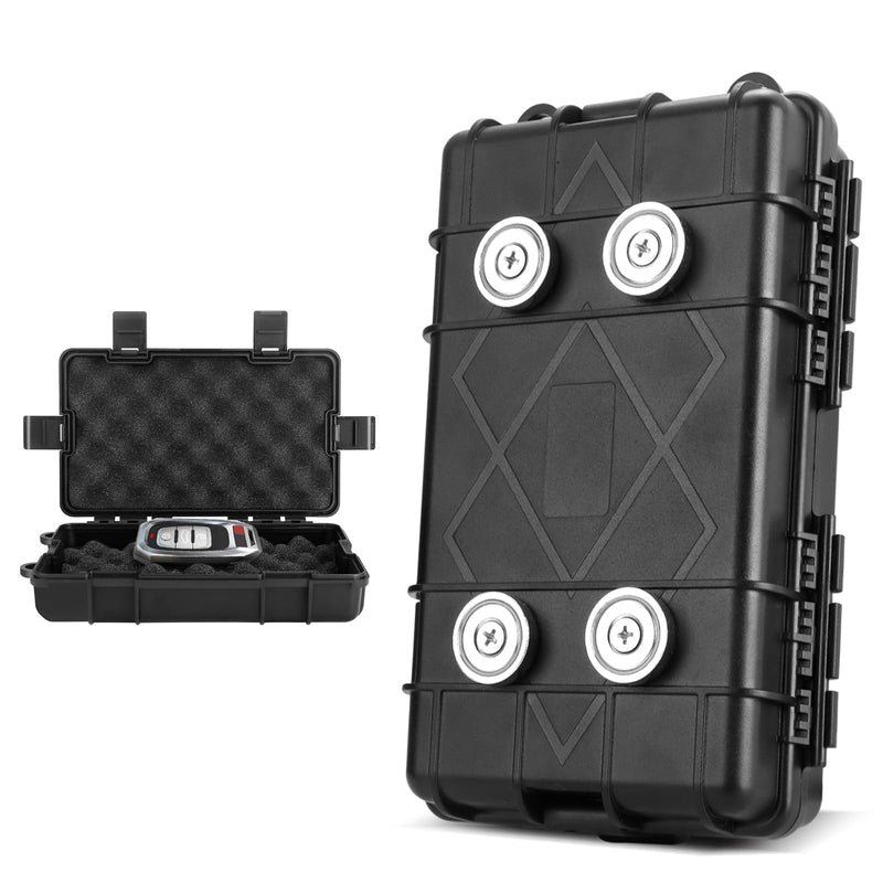 Magnetic Key Box for Under Car - Upgraded Waterproof Large Magnetic Key Holder Under Vehicles - Outdoor Magnetic Key Box - Hidden Key Box Accessories - 7.28" x 4.53" x 2.18" Black 7.28" x 4.53" x 2.18" - Black