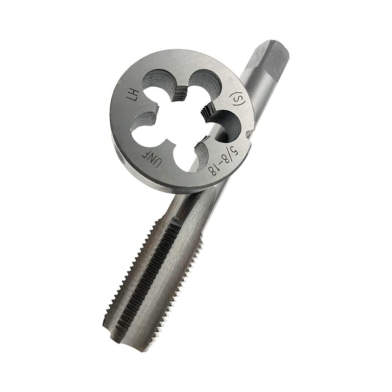 5/8-18 Tap and Die Set LH Left Hand Threading Tool 5/8x18 Thread 5/8 x 18 | Straight Fluted Machine