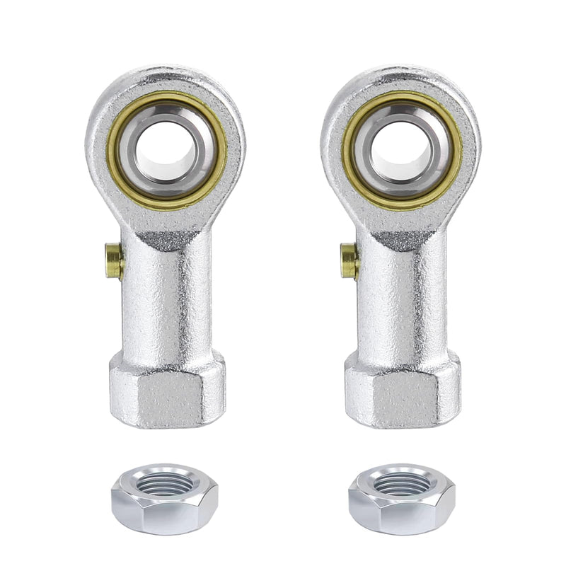 2pcs Rod end Bearing 1/4 inch bore Pre-Lubricated 1/4-28 Female Thread Right Hand Heim Joint with Jam Nuts