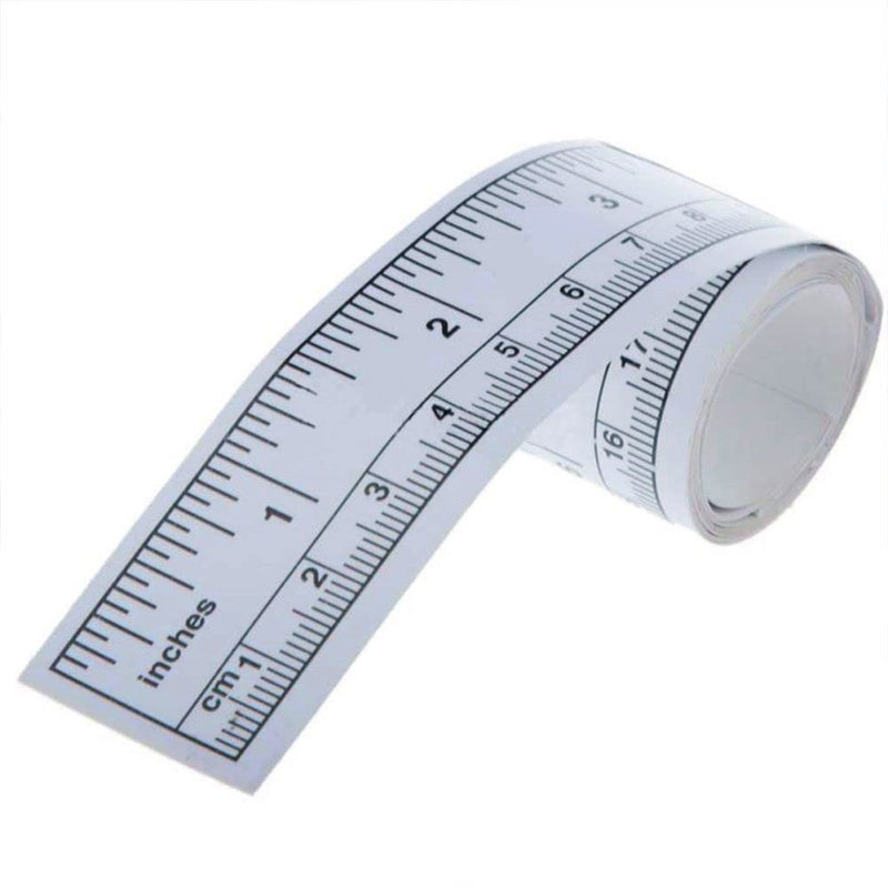 Self-Adhesive Measuring Tape, Double Scale Stick on Workbench Ruler, Sticky Tape Measure for Work Bench, Saw Table, Drafting Table, 36",Linear Measurement