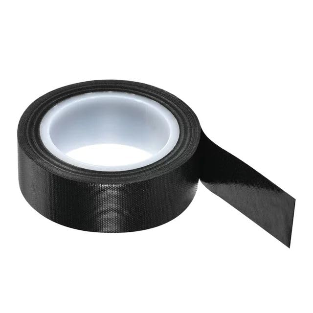 1Roll Black 0.13mmx10m Black PTFE Teflon Tape Nonstick Tape 500℉ High-Temp Fiberglass Adhesive Tape High Temperature Tape