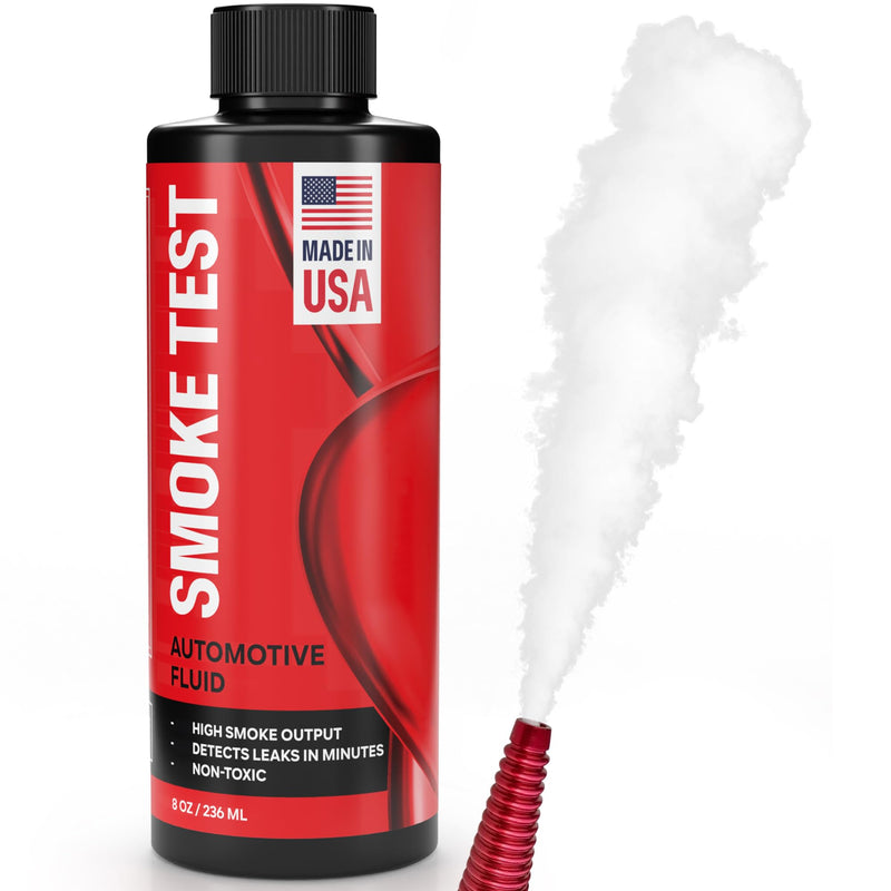 Smoke Test Fluid for Automotive Smoke Machines - 8oz Solution Creates High Density Smoke - Made in USA - Detect Leaks in All Systems EVAP, Intake, Fuel, Vacuum, Exhaust Systems, Turbo & Super Charger