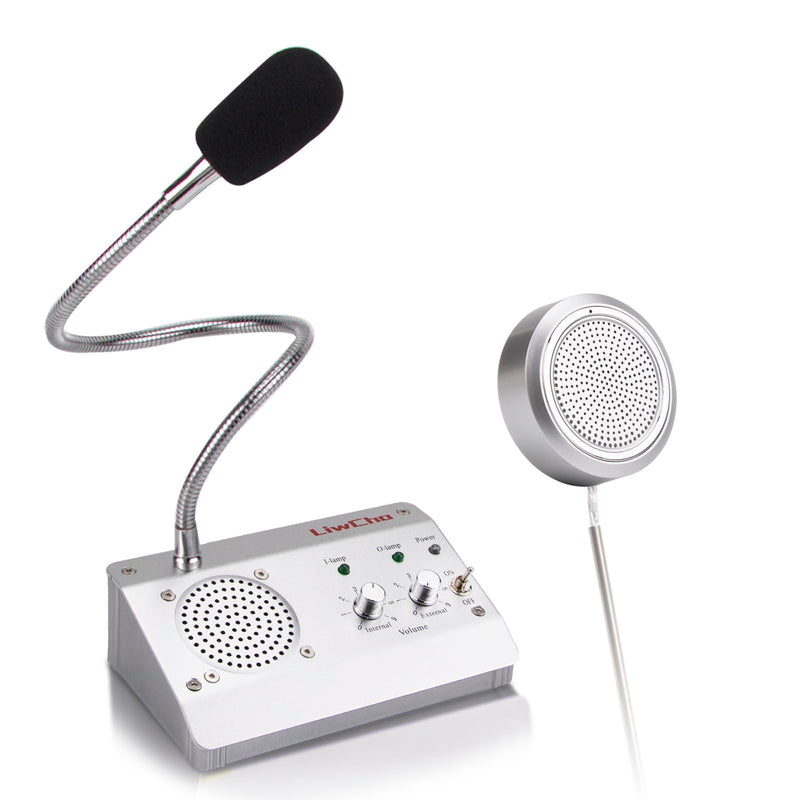 Dual-Way Window Intercom System,High Power Speaker,Microphone Speaker for Teller Window, Two Way Interphone for Bank,Hospital,Business,Office.
