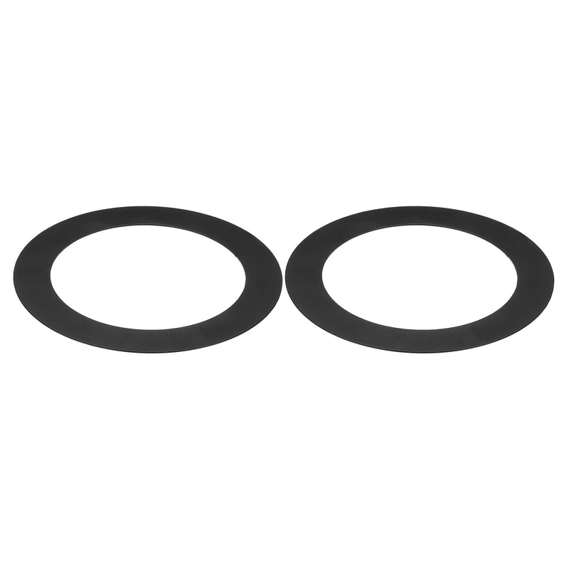 PATIKIL Metal Goof Trim Ring, 2 Pcs 6.69" OD 4.25" ID Circular Ceiling Light Trims Ring Recessed Light Cover Ring for Recessed Can Downlight, Black 6.69" OD x 4.25" ID